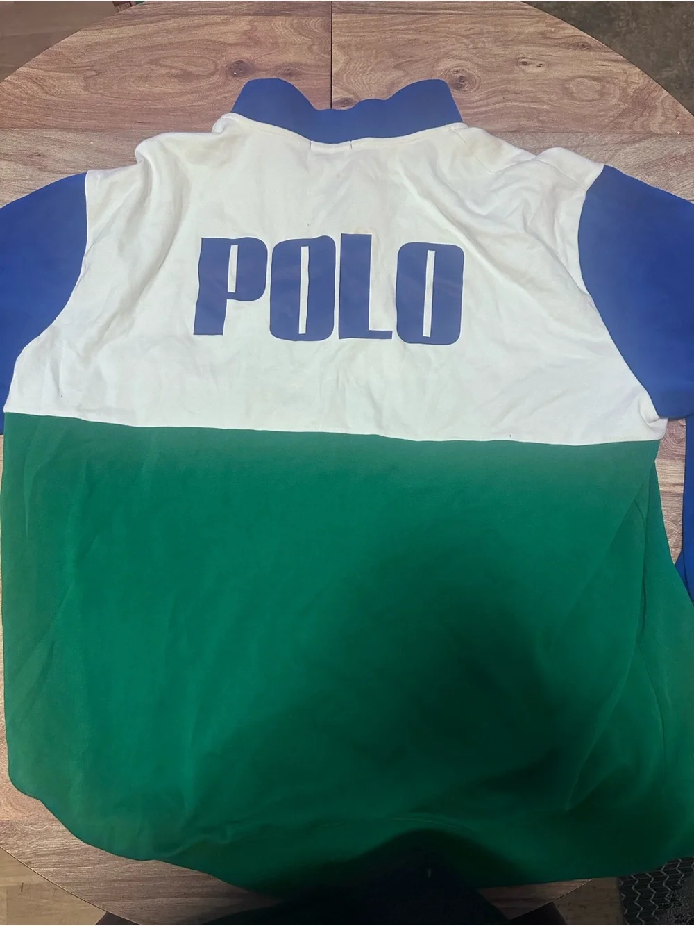 Polo by Ralph Lauren White, Green & Blue Quarter-Zip Pullover